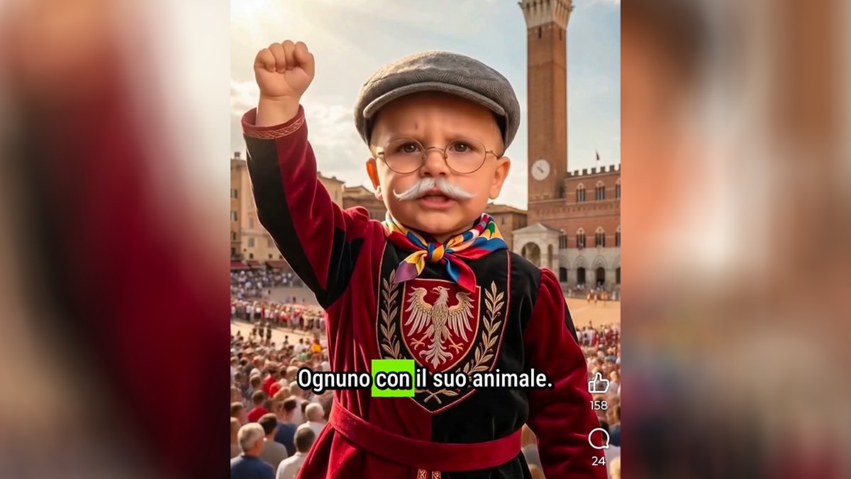 L'AI colpisce ancora: un video sul Palio di Siena che sorprende e fa indignare  i senesi.